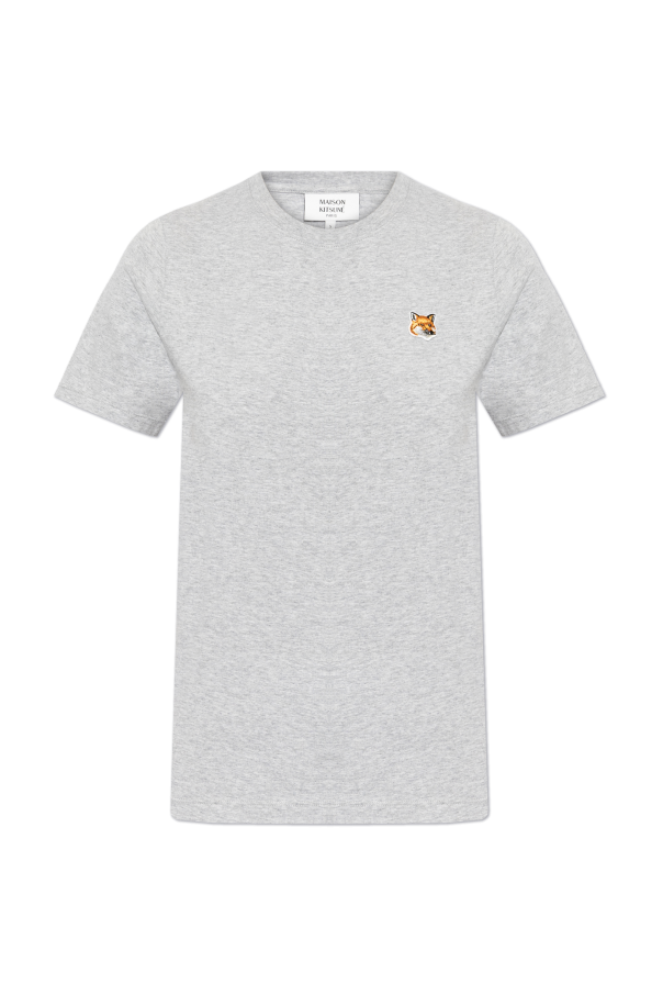 Tシャツ・カットソー MAISON KITSUNE Cotton T-shirt with iconic logo patch CHILLAX FOX PATCH REGULAR TEE-SHIRT | Maison Kitsuné
